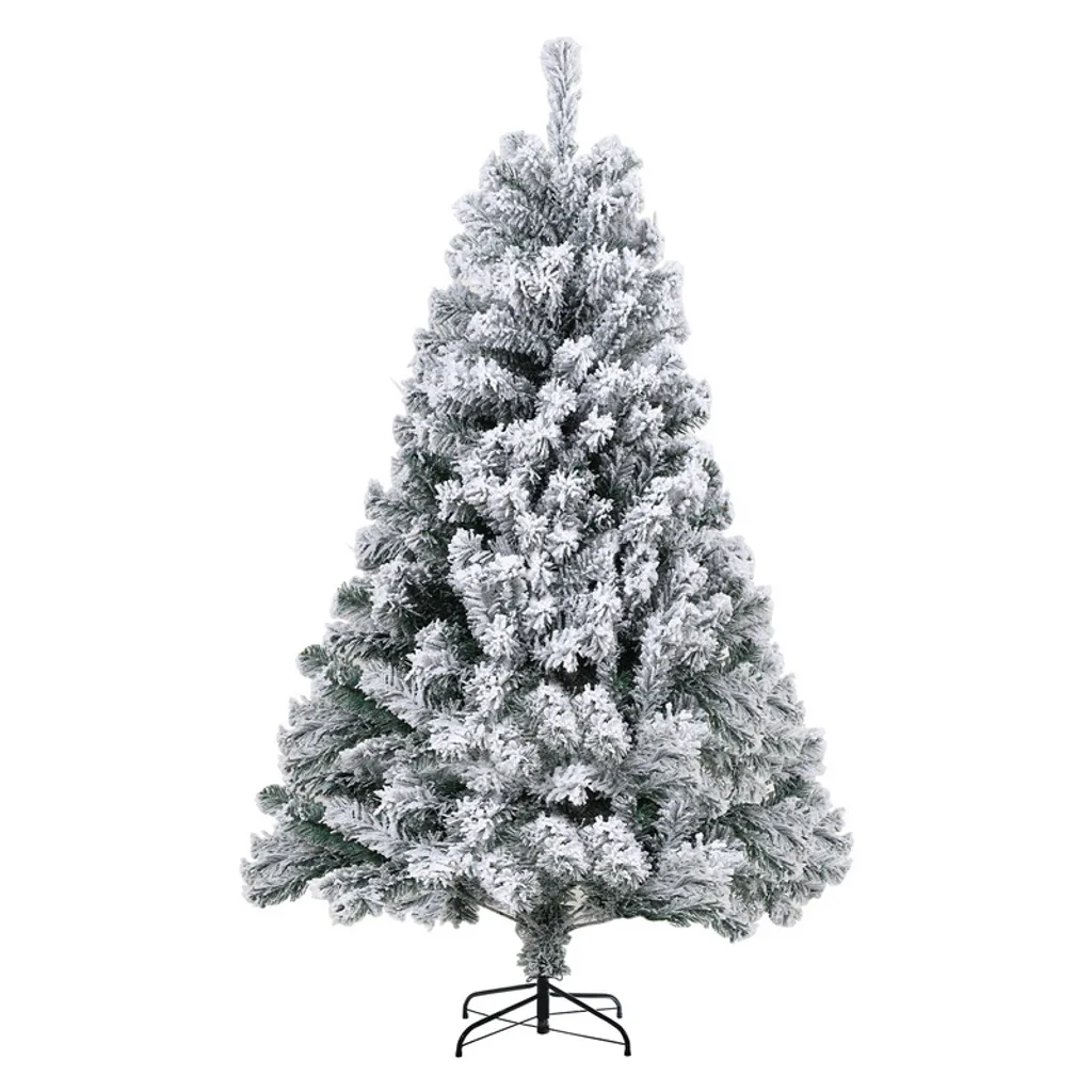 Sapin de Noël Artificiel Enneigé 150 cm pour Décoration de Fête Intérieure