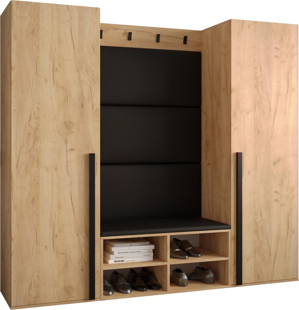 Garderobe MIRO Set 9 mit gepolsterten Paneelen Industrial Design