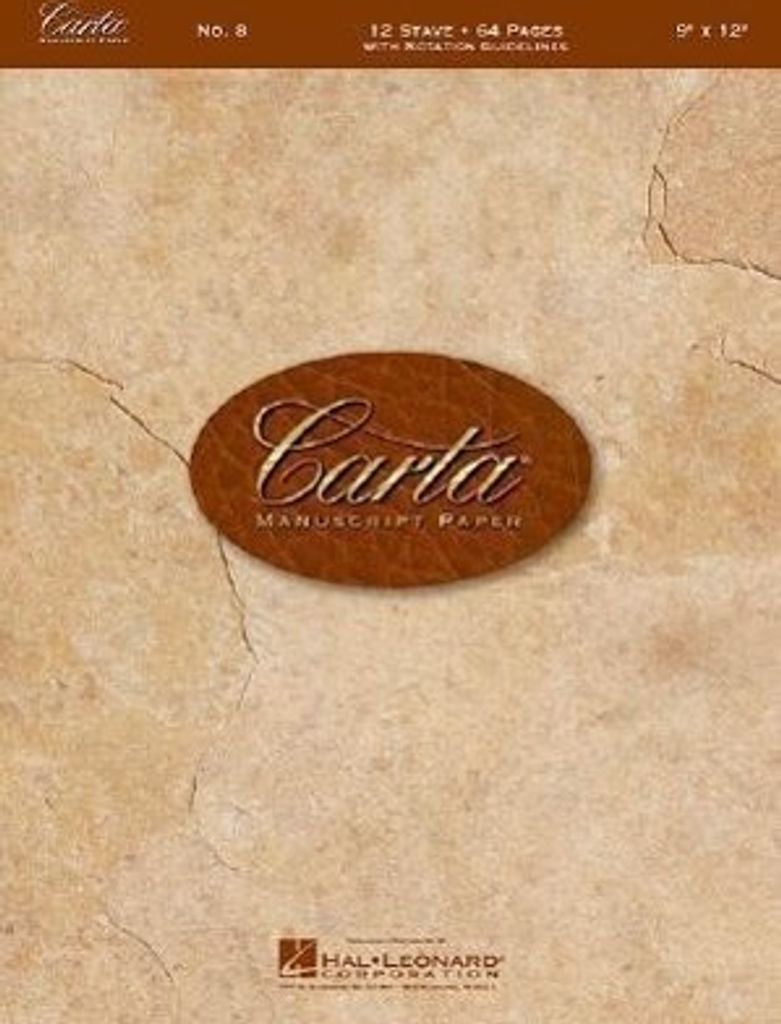 Carta Manuscript Paper, No. 8: 12 Stave with Notation Guidelines