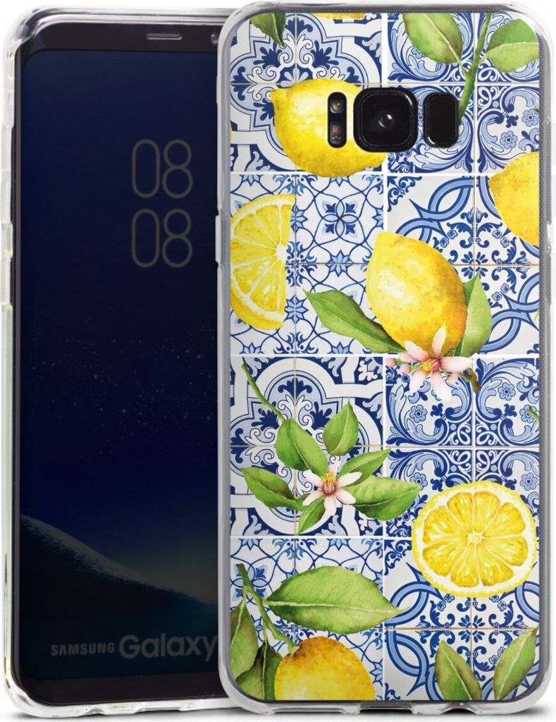 DeinDesign Handyhülle für Samsung Galaxy S8 Plus Silikon Hülle Case Smartphone Schutzhülle Griechenland Muster Zitrone