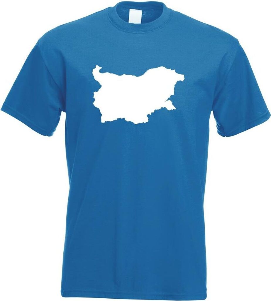 Kiwistar - T-Shirt - royal - Bulgarien Umriss Kontur Herren Funshirt Bedruckt Design Sprüche Spruch Motive - mit Motiv Bedruckt - Funshirt Design ...