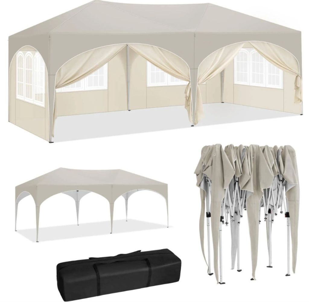 Woltu Faltbarer Pavillon - 3x6 m - 6 Seitenwände - Produktbild 