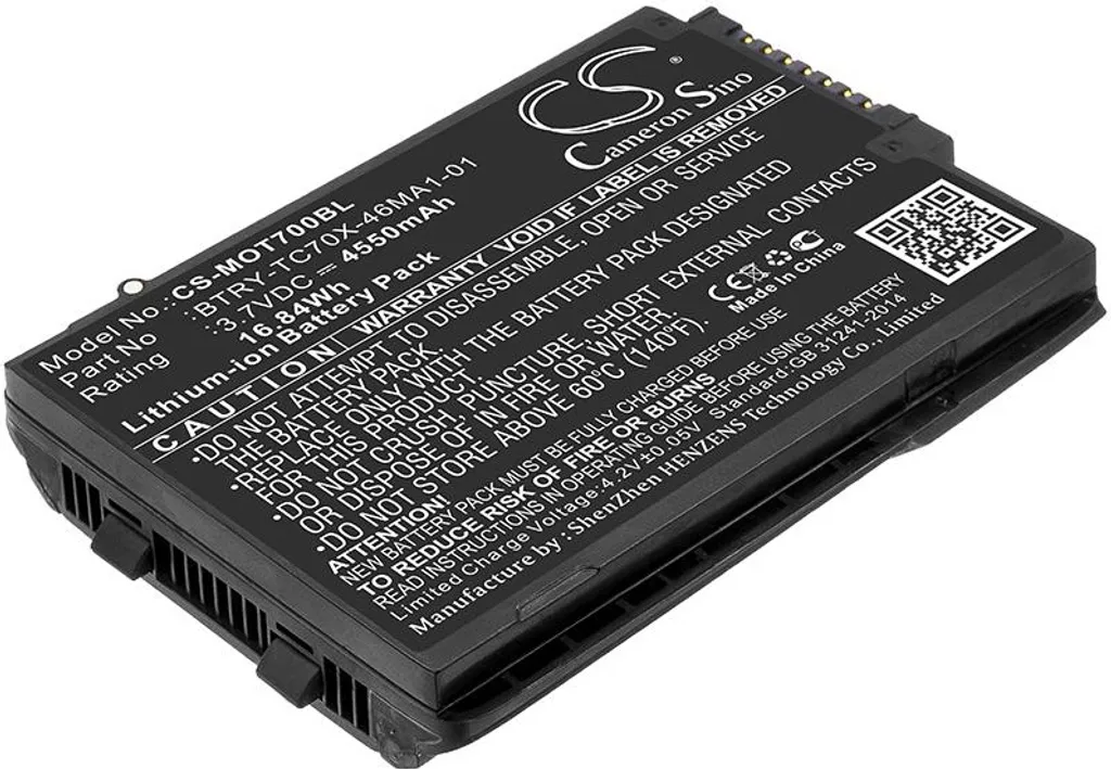 Batterie haute capacité 4550 mAh pour Motorola TC70 TC75 82-171249-01