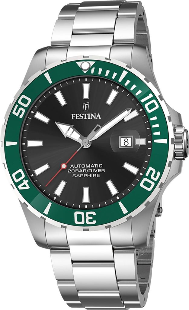 Festina Edelstahl Herren Uhr Armbanduhr silber Elegant Produktbild 