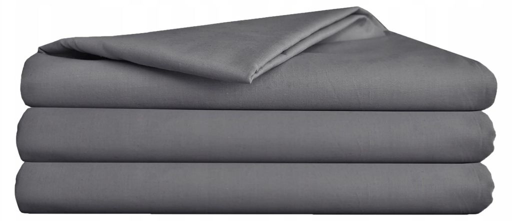 Bettlaken - Spannbettlaken - Baumwolle - Grau - 140g/m2 - 160x200 cm - Hochwertiges