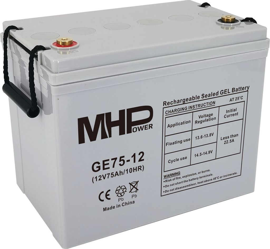 MHPower GE75-12 12V/75Ah Batteria gel T1 Immagine del prodotto 