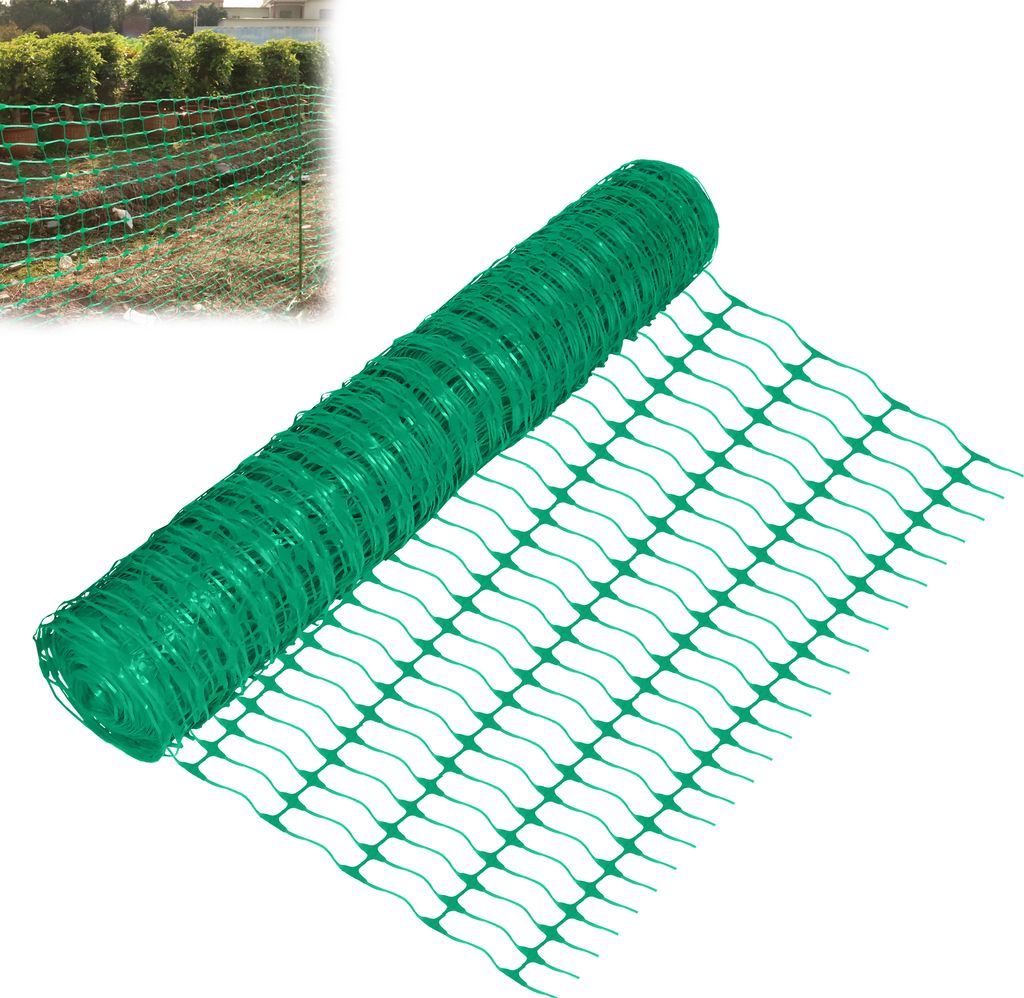 LARS360 1 m x 80 m Absperrzaun Schutznetz aus Kunststoff Bauzaun Grün Warnzaun Wildzaun Bauzaun Fangnetz Warnnetz
