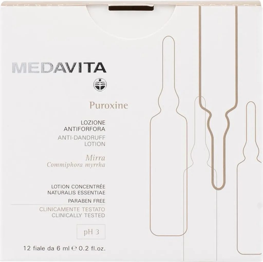 Lozione Medavita Puroxine Antiforfora 12x6ml - Estratti Naturali pH 3
