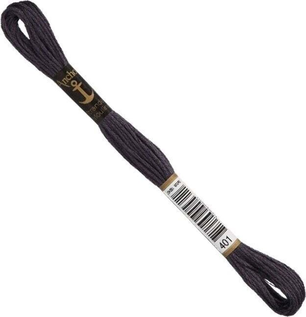 Kotva Sticktwist 8 m, antracitová, bavlna, farba 401, 6 Obrázok produktu 