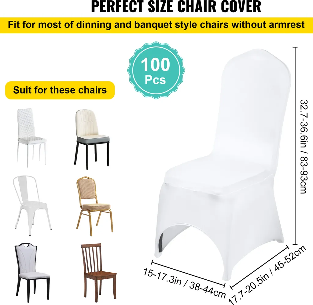 Housse de chaise stretch en polyester élasthanne infroissable VEVOR