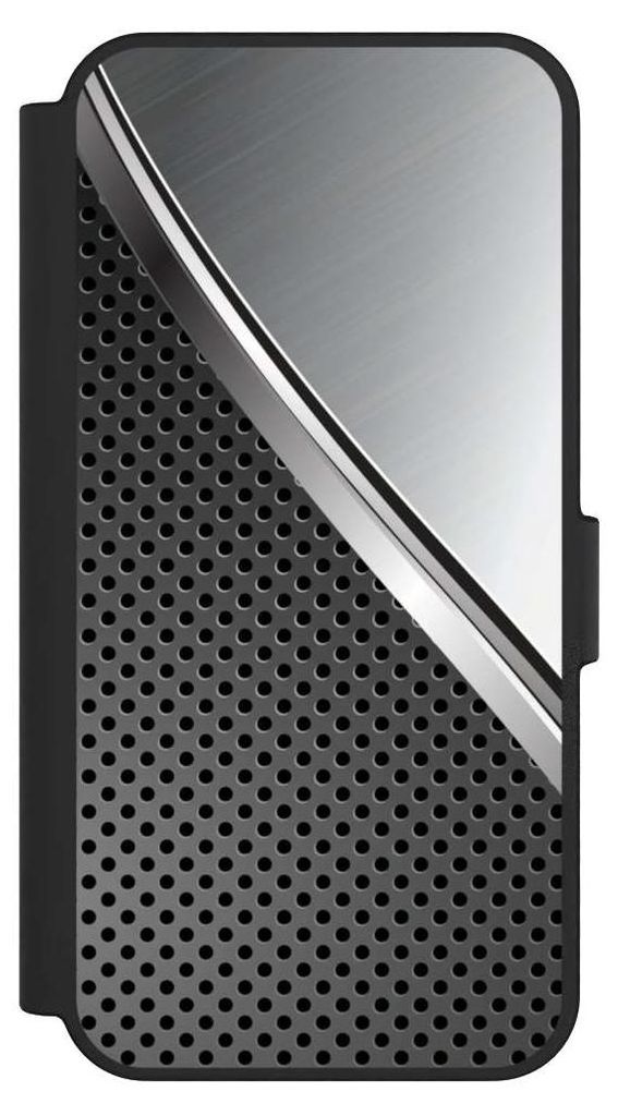 NIVOCASE Klapphülle für Samsung Galaxy S24 FE 5G Handyhülle aus Kunst Leder NIVOflip schwarz Carbon Metall Stahl