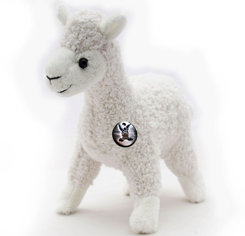 Lama Alpaka Kuscheltier weiß Plüschtier 20 cm stehend KARMA