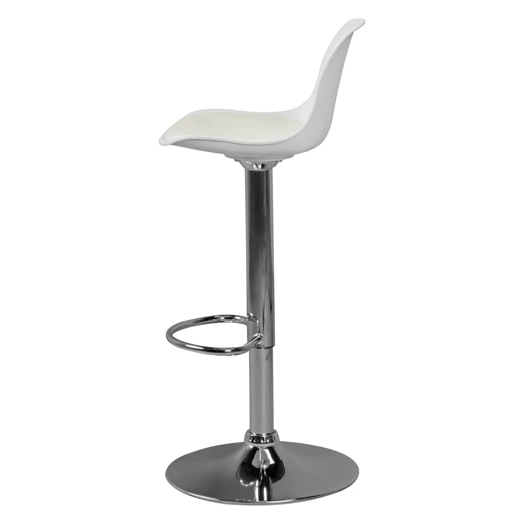 Tabouret de siège KORSIKA blanc - Chaise de bar design en similicuir - 5
