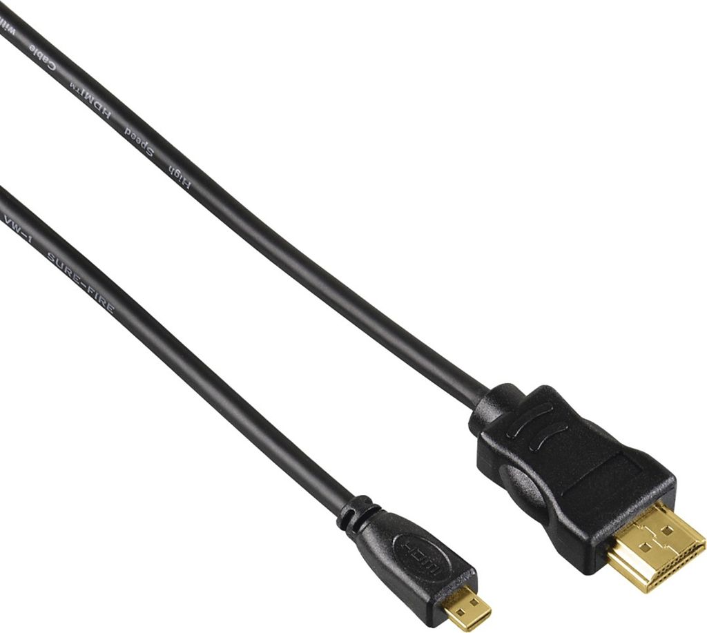 Hama HDMI -Kabel High Speed Stecker Typ A - Stecker Typ D (Micro),