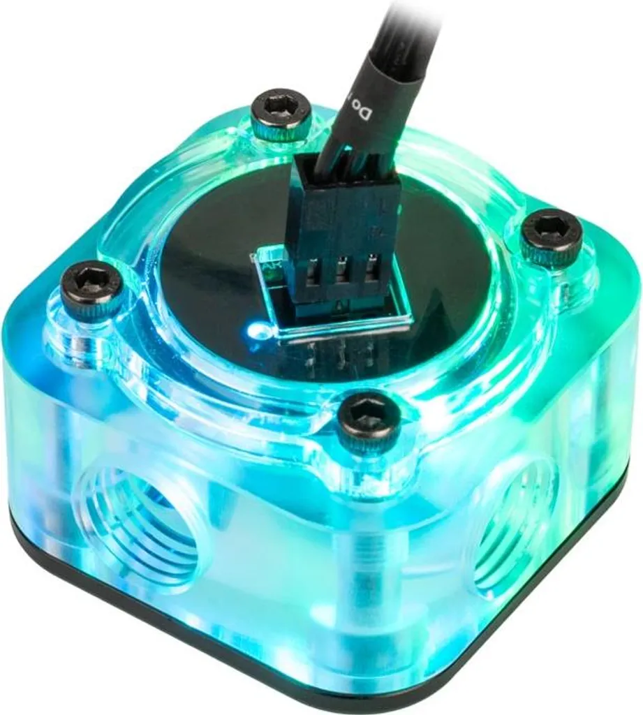 Débitmètre RGB Barrow SLFV2 noir avec filetage standard G1/4 PC