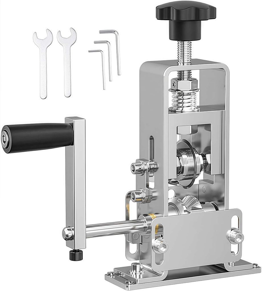 Manuelle Abisoliermaschine, Drahtstärke 0,06–0,98 Zoll, Schälmaschine für Kupferdrähte, Handkurbel-Abisolierwerkzeug für das Recycling von K...