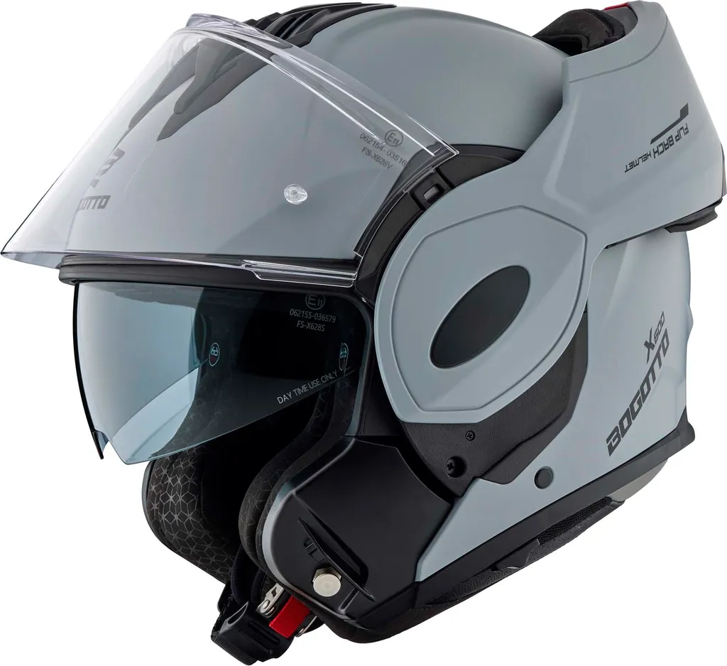 Casque Bogotto FS-X600 gris mat taille M - Modèle rabattable homologué