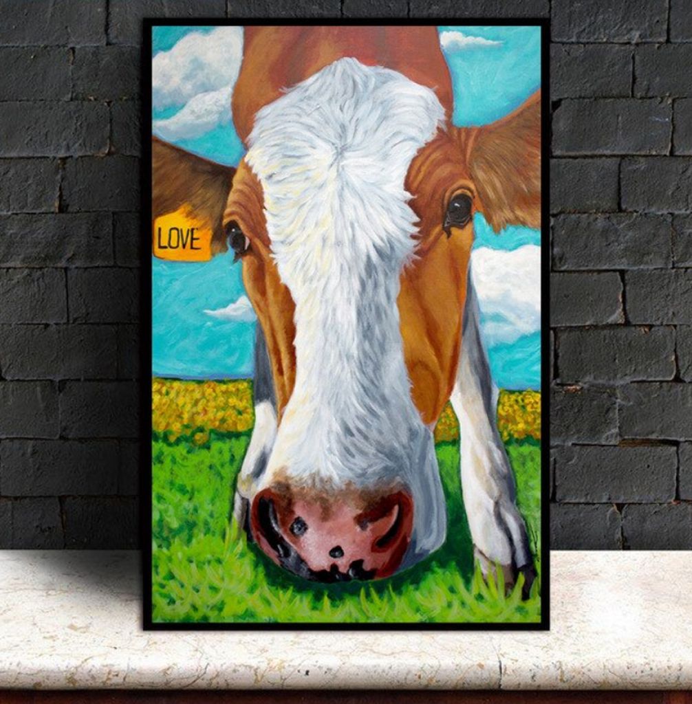 TPFLiving Kunstdruck LW-705 (OHNE RAHMEN) Poster - Leinwand - Wandbild - Hochauflösender Giclée-Druck, langlebig und hochwertig - Brauner Highlan...