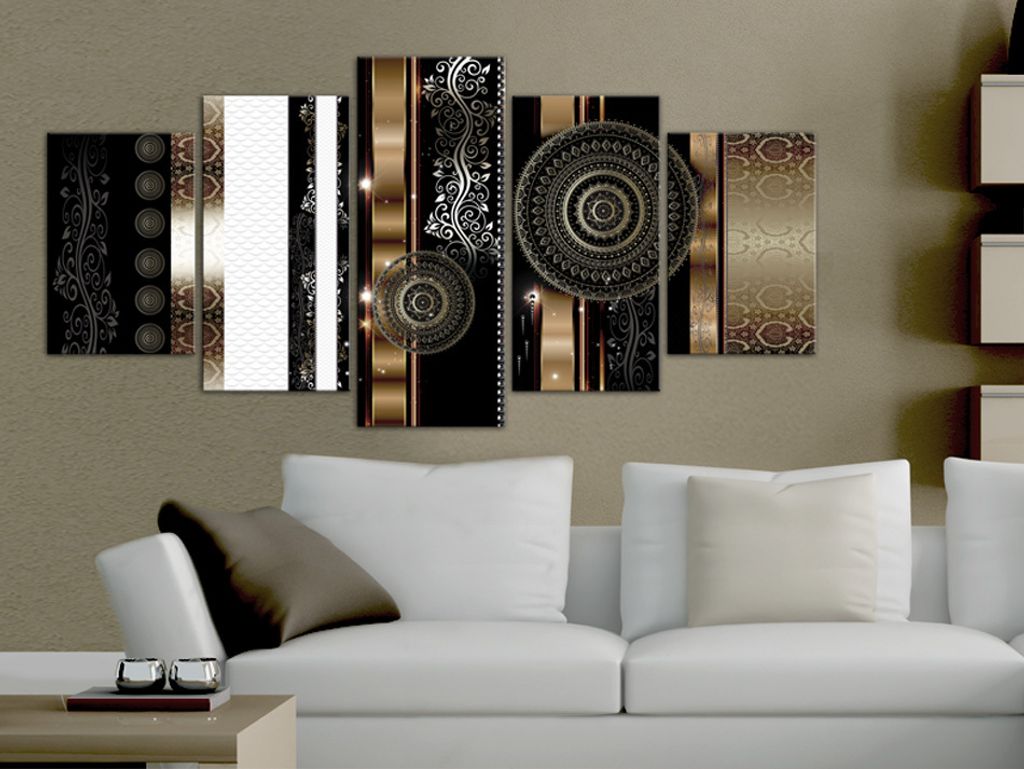 Akustikbild Abstrakt 200x100 cm Bilder Akustikschaum Hochleistungsschallabsorber Schallschutz Leinwand 5 tlg Wandbild Raumakustik Schalldämmung 02...