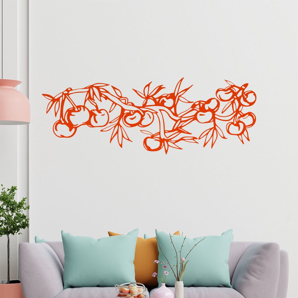 Blumen - Ranken Wandtattoo in 6 Größen - Wandaufkleber Wall Sticker - Dekoration, Küche, Wohnzimmer, Schlafzimmer, Badezimmer