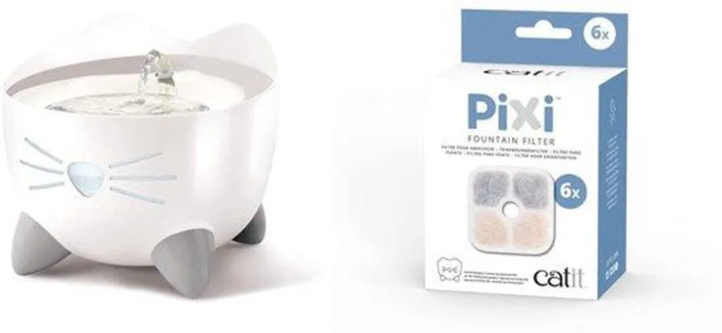 Eau fraîche pour chat : lot de 6 filtres compatibles fontaine Pixi