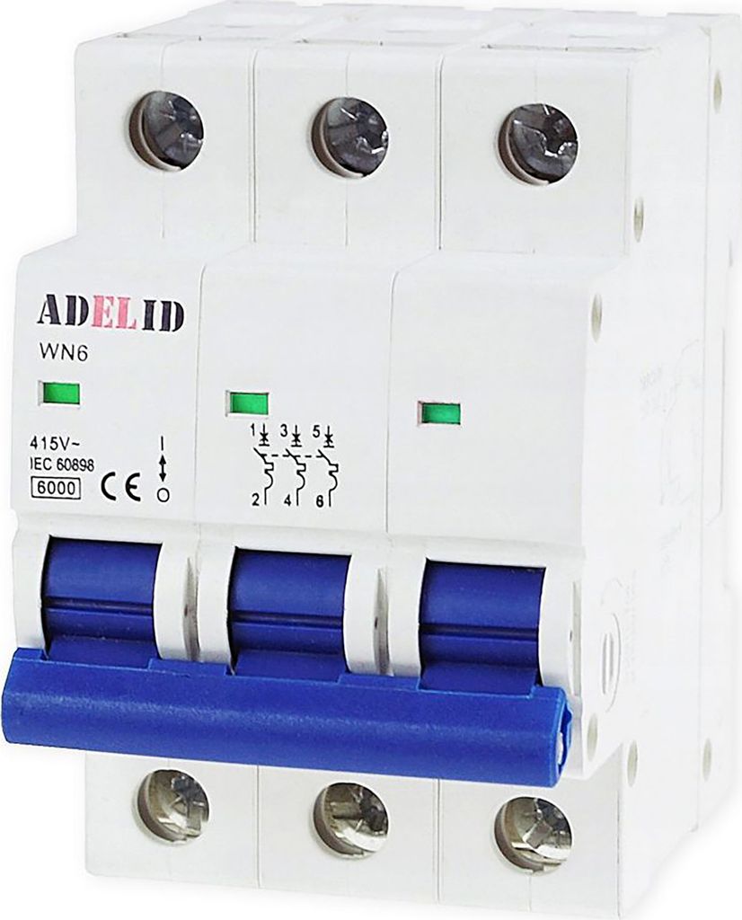 LS-Schalter Leitungsschutzschalter Sicherungsautomat 3-polig C 25A 230/400V AC