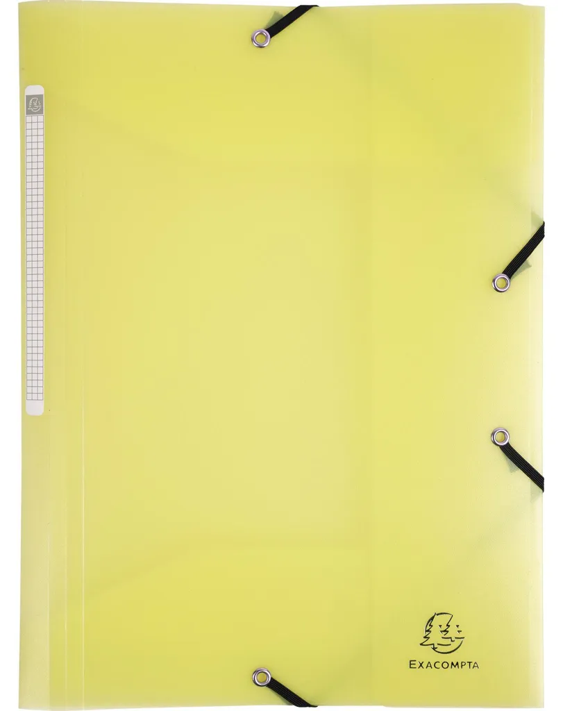 Exacompta 55179E Chemise à élastiques 3 rabats Chromaline Pastel Jaune A4