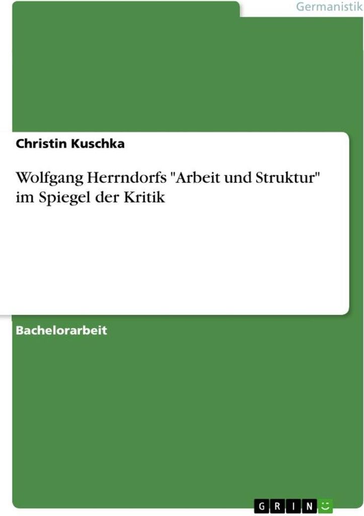 Wolfgang Herrndorfs ""Arbeit und Struktur"" im Spiegel der Kritik