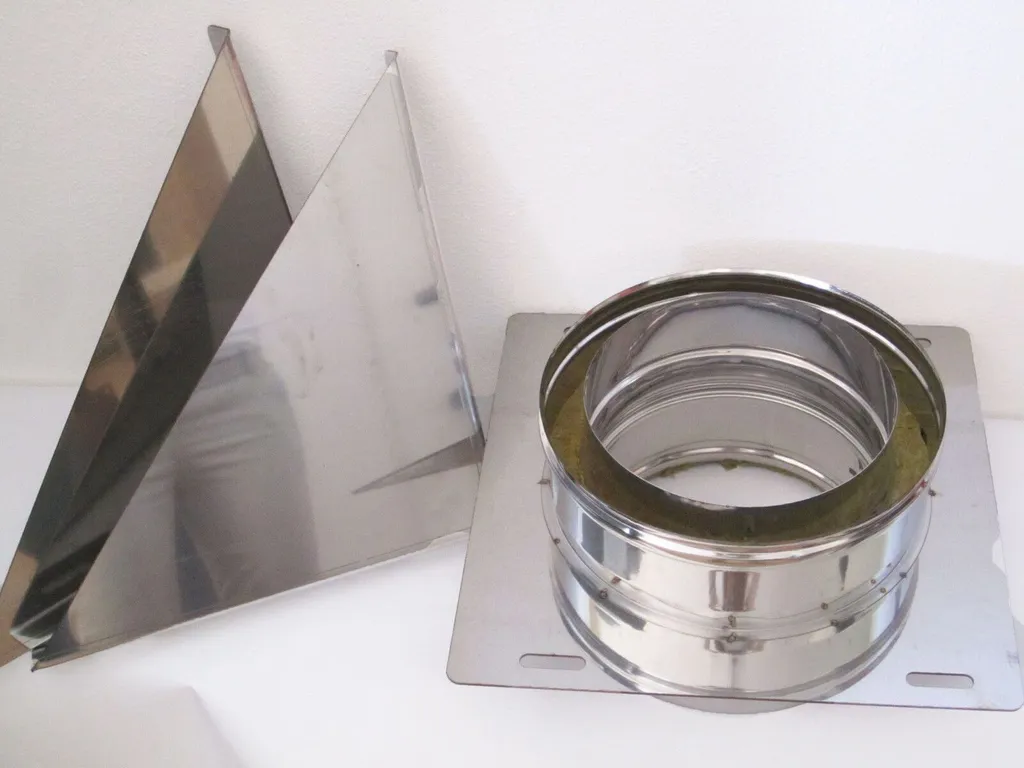 Kit fixation cheminée inox double paroi Ø 100-150 mm haute qualité
