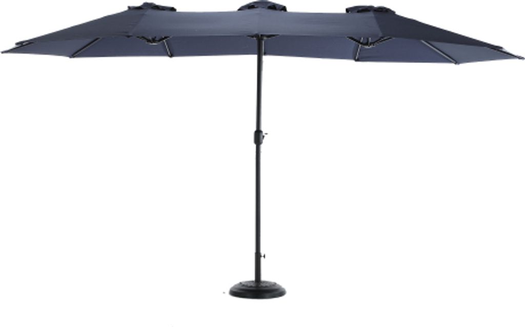 Sonnenschirm14.8 Ft Doppelseitiger 141x40.5x14.5 cm Stahl Marineblau Outdoor rechteckig gross mit Kurbel