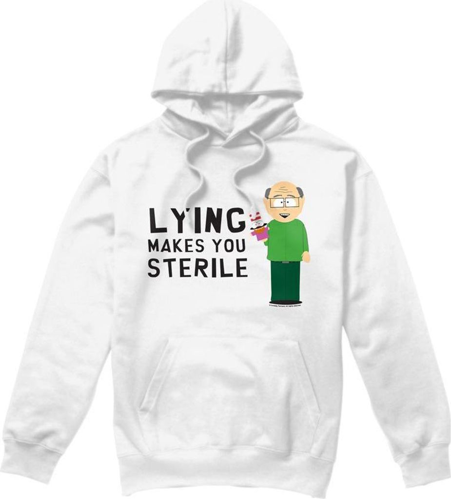 South Park - "Lying Makes You Sterile" Kapuzenpullover für Herren TV9277 (L) (Weiß)