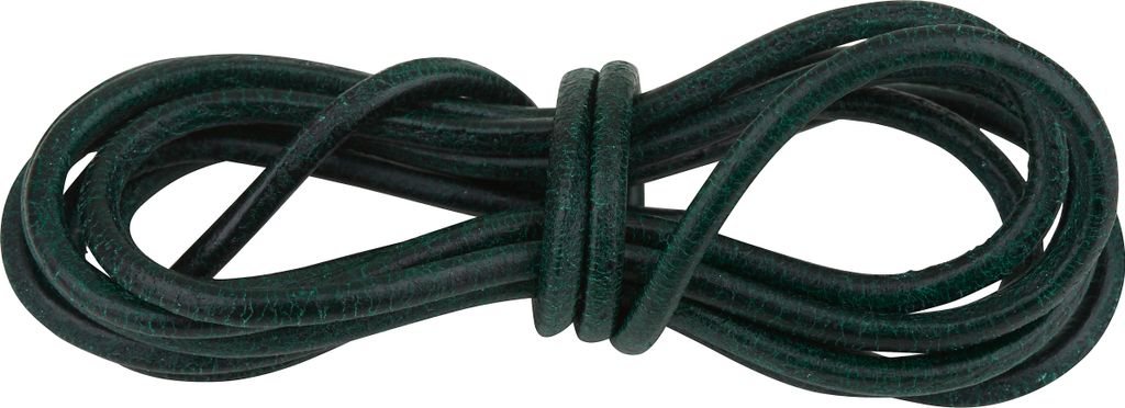 Rundes Lederband 2 mm Durchmesser 1 m lang für Schmuck Basteln DIY Projekte Grün