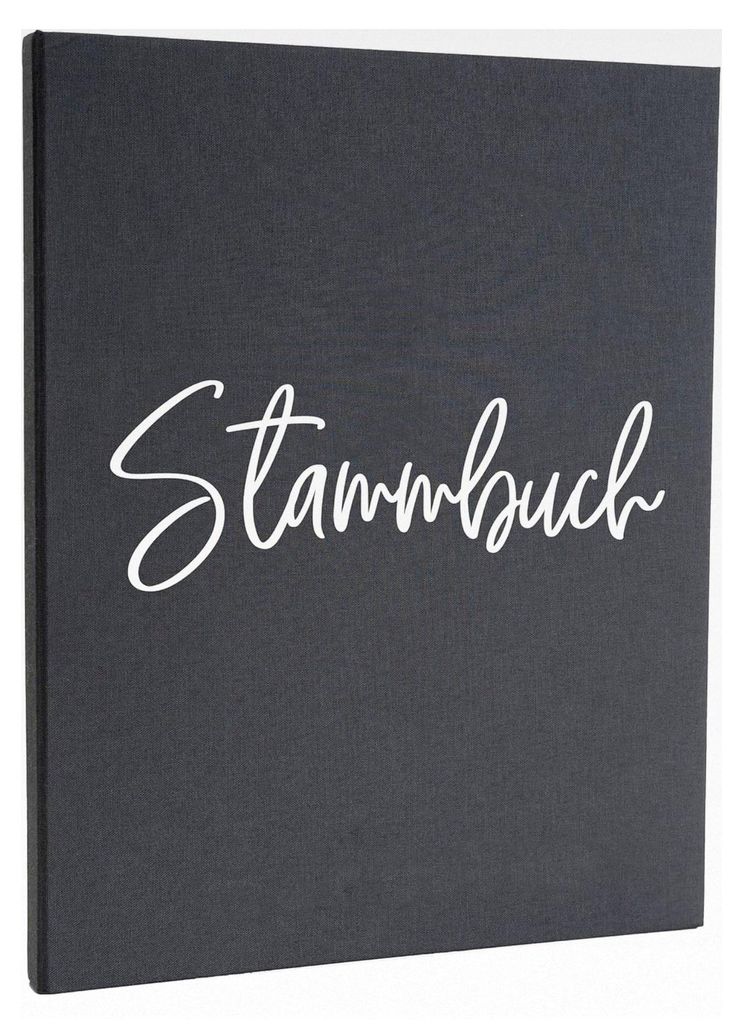 Familienstammbuch Serie Amore DIN A4 - Buchbinderleinen - Stammbuch Hochzeit - Familienbuch mit 4-fach Ringmechanik und 3 Klarsichthüllen