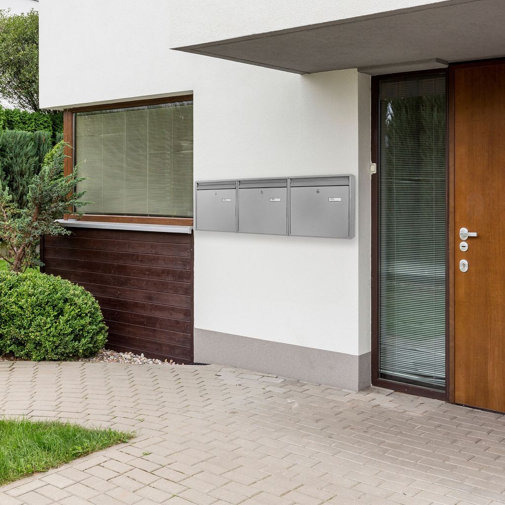 Burg-Wächter Briefkastenanlage 3-fach silber 108x32x10cm, Produktbild 9