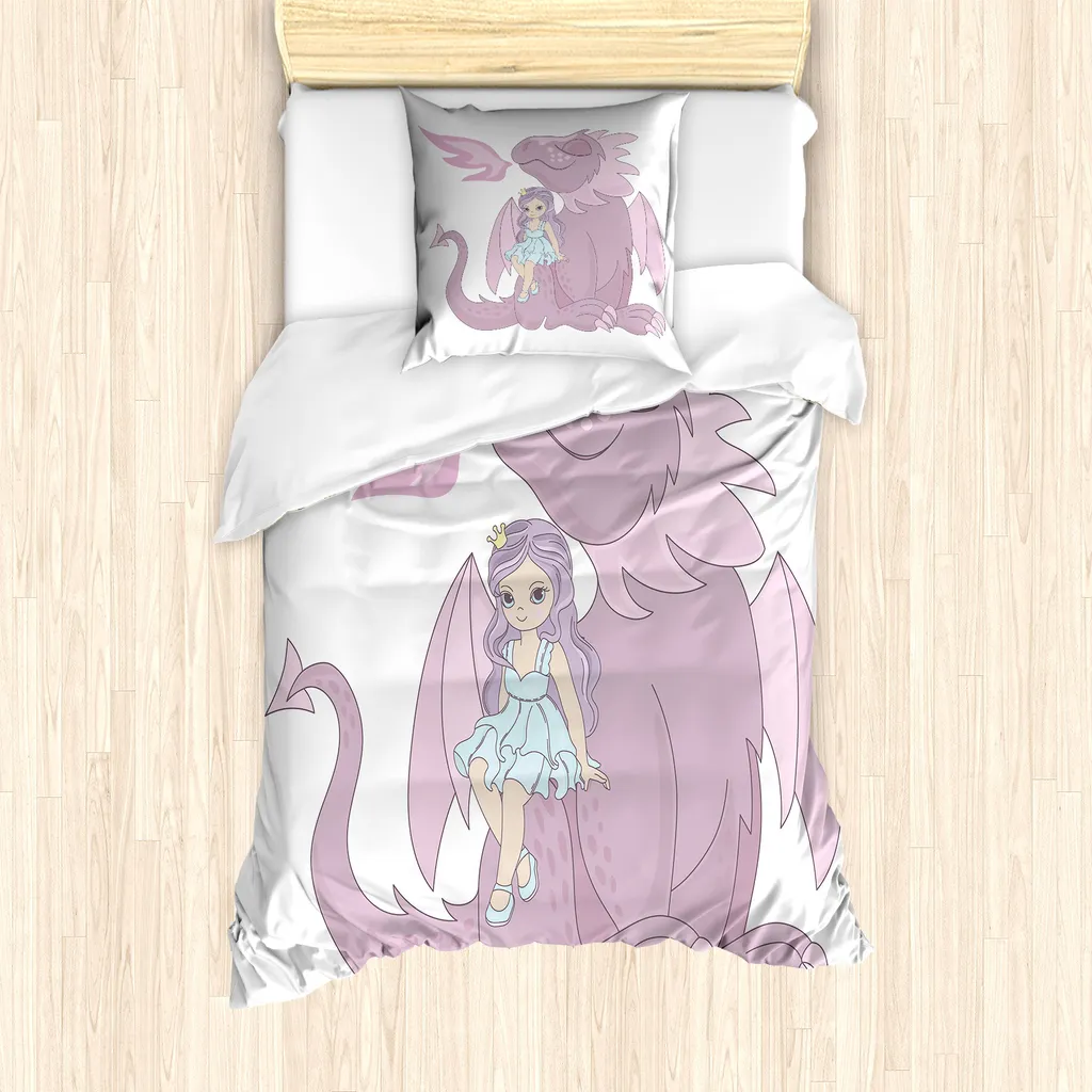Set Copripiumino Principessa 135x200 ABAKUHAUS Antiacaro Singolo