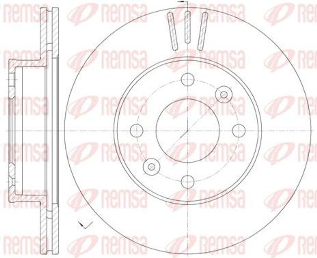 REMSA 6990.10 Bremsscheibe OE 5171207500 kompatibel mit i10, i20, Picanto