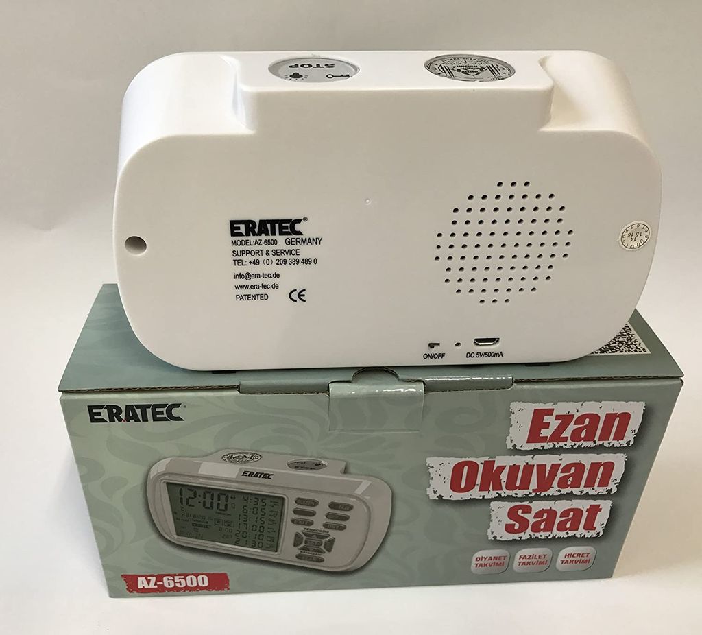 ERA-TEC AZ-6500 Ezan Saati, gebedsklok, Azan Clock - wit