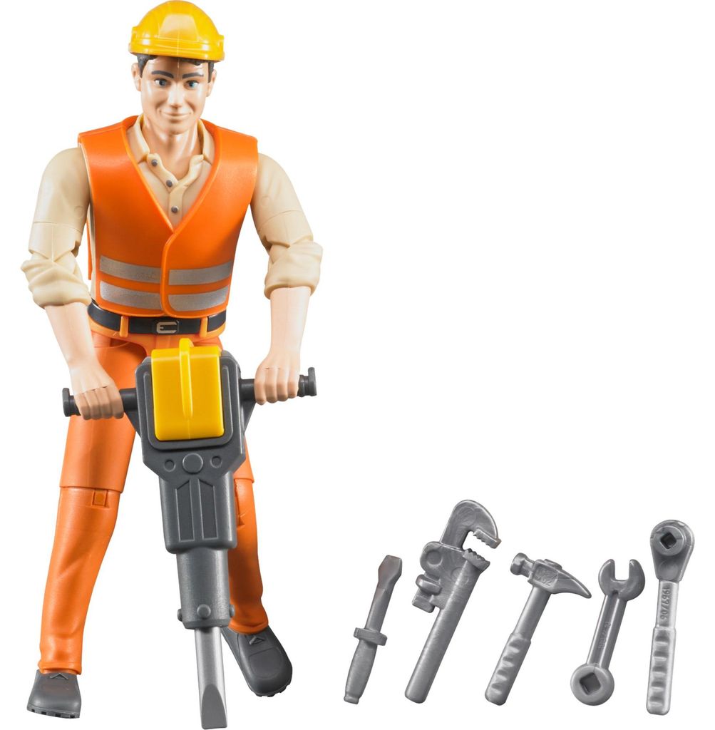 Bruder 60020 Bauarbeiter mit Zubehör Produktbild 