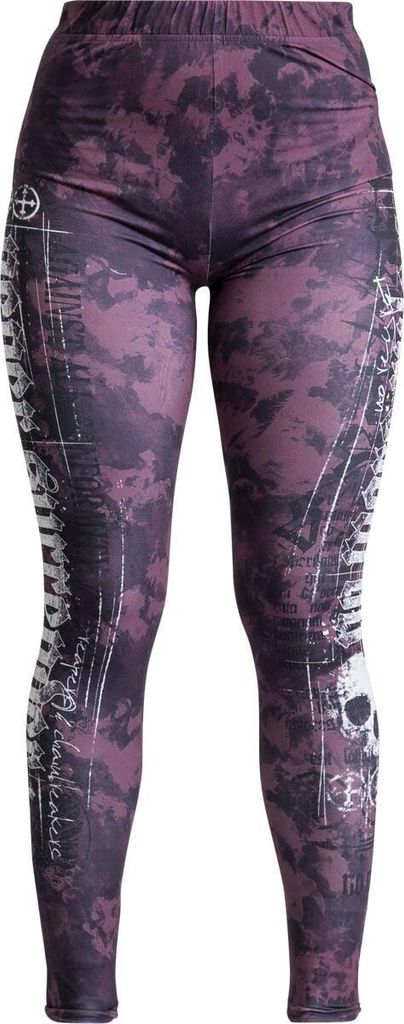 Rock Rebel by EMP Damen Leggings with Skull Print rot XXL