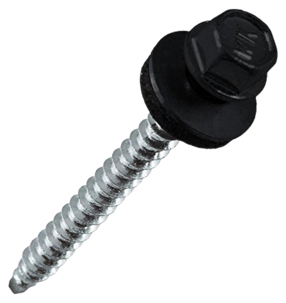 250 Stück Trapezblechschrauben Bohrschrauben 4,8 x 35mm Ral 9005 Tiefschwarz