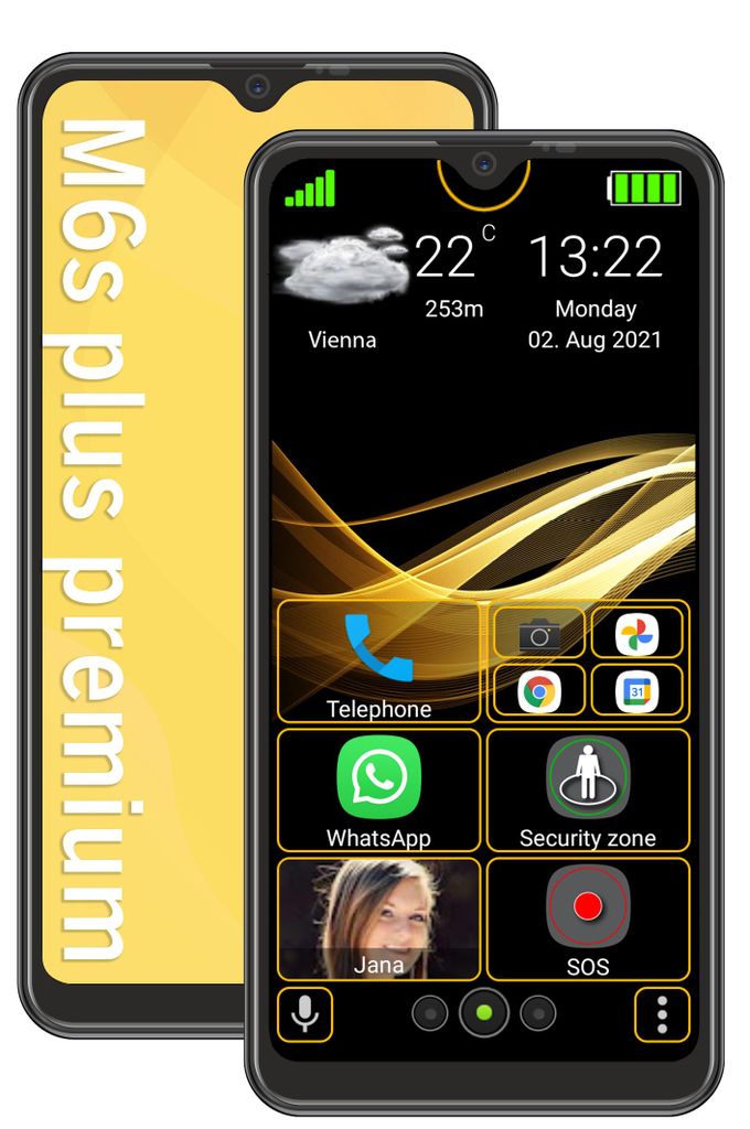 Beafon M6s plus, 15,9 cm (6.26"), 3 GB, 32 GB, 13 MP, Produktbild 
