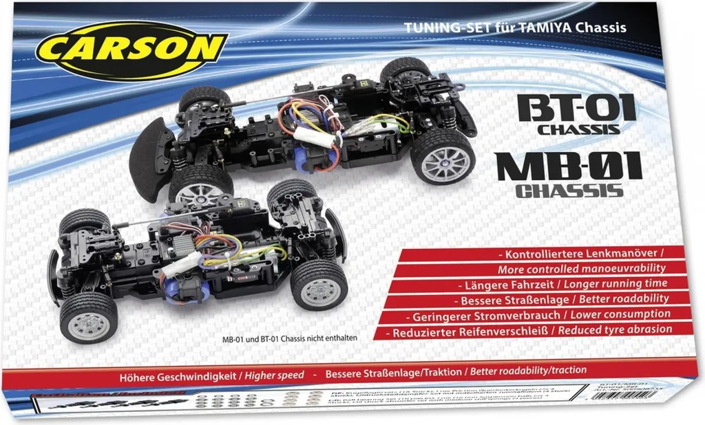 Kit de tuning Tamiya MB-01 BT-01 pour plus de vitesse et d'autonomie
