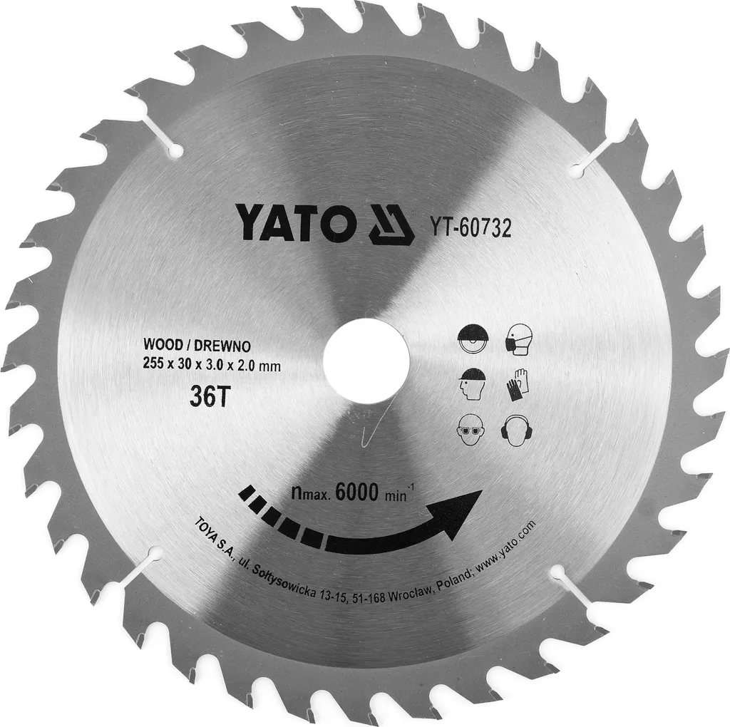 Lama TCT per Legno 255x30mm 36 Denti | Taglio Professionale Pulito