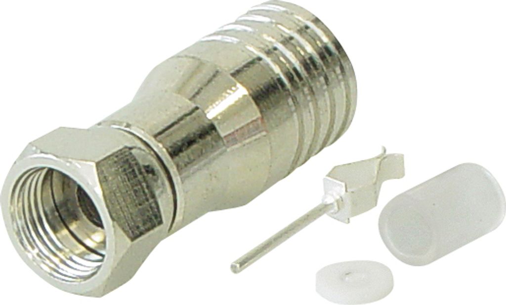 F-Stecker, crimpbar F-Stecker, crimpbar, mit Innenstift, Produktbild 