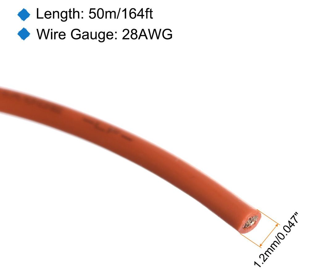 50m 28AWG Elektronik Kabel Gerollt, Elektrodraht UL1007 Spule 6mm2 Durchmesser Verzinnte Dr?hte PVC Elektrokabel fš¹r DIY, Kabel Verl?ngerung, Ve...
