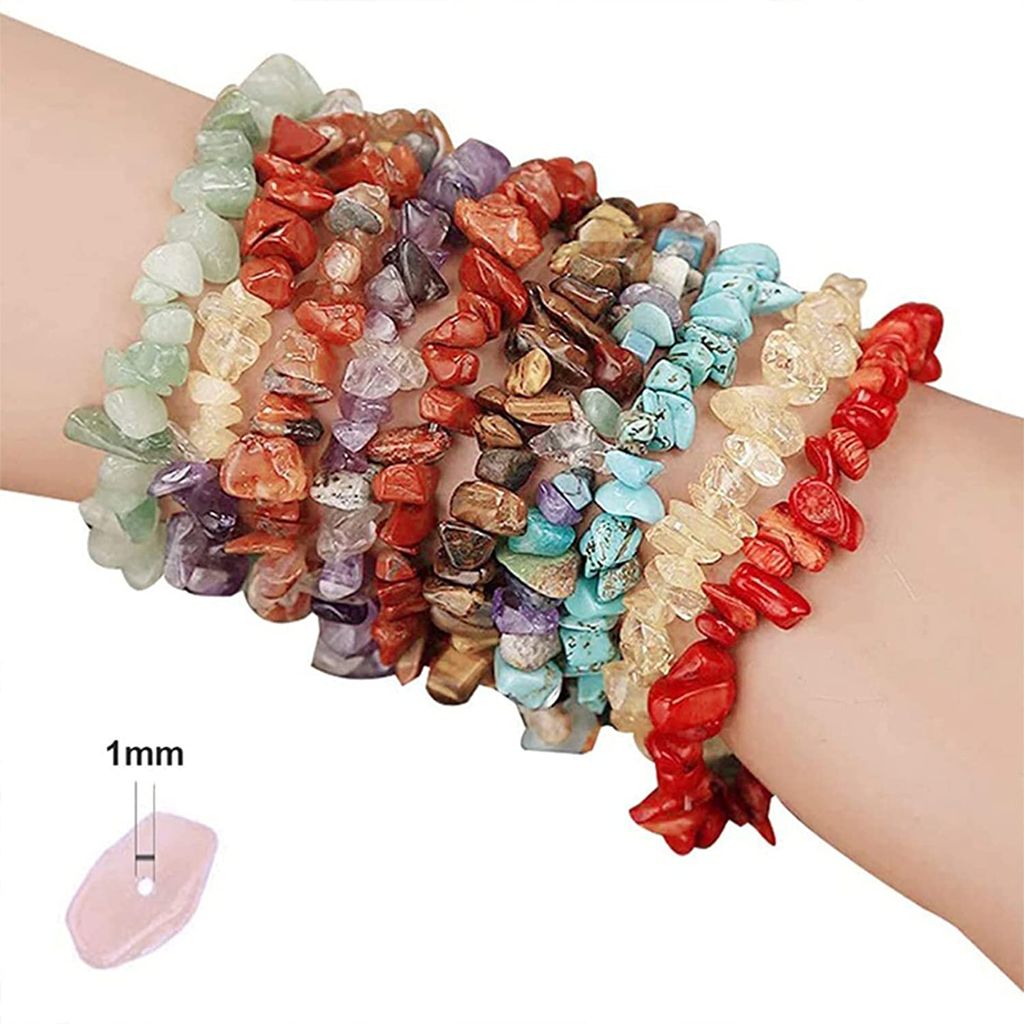 15 Farben gemstone beads kit halbedelsteine perlen mit loch Produktbild 4
