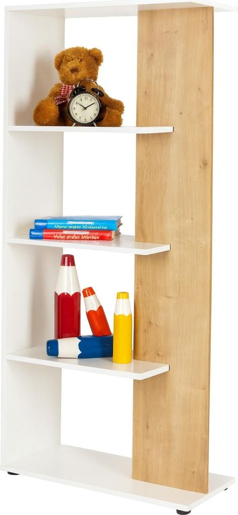 Raumteiler Regal Büroregal weiss Eiche Nachbildung #3948