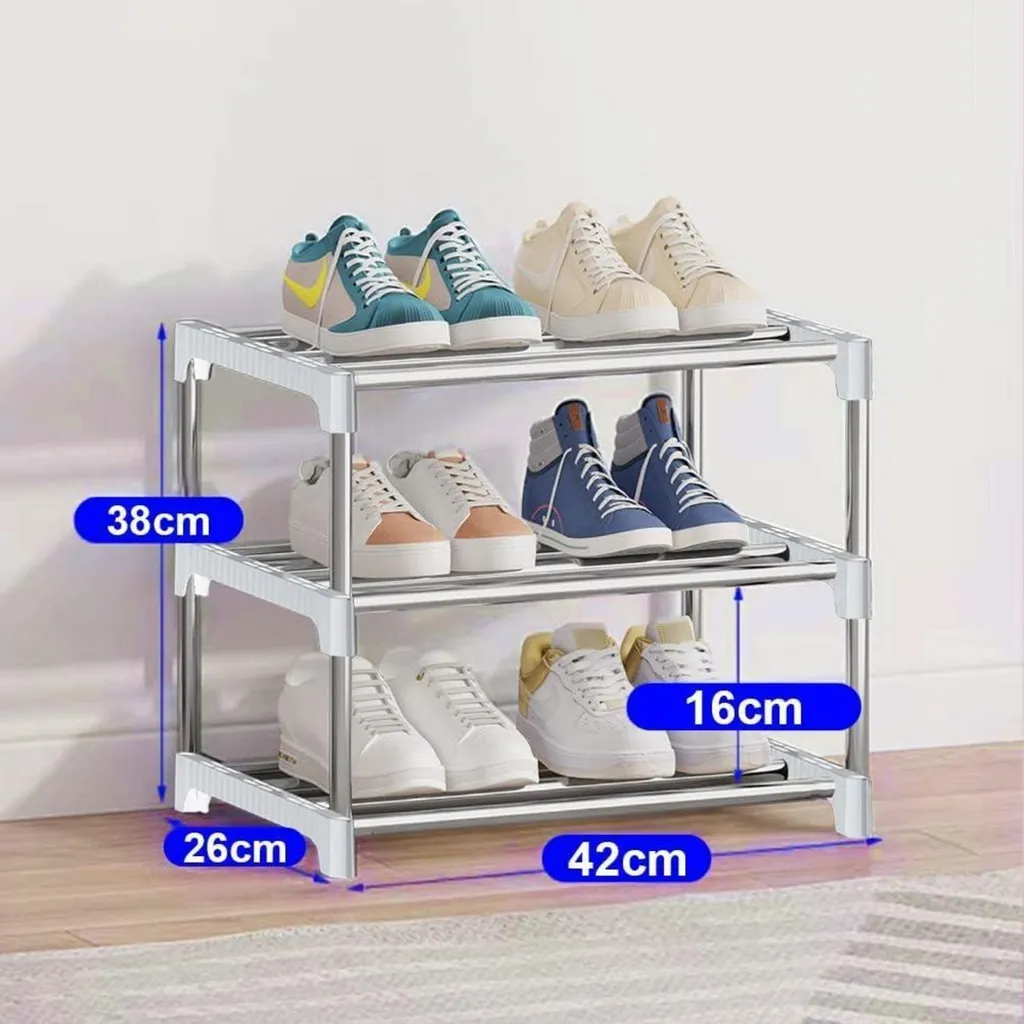 Rangement chaussures gain de place 3 niveaux pour petits espaces - 3
