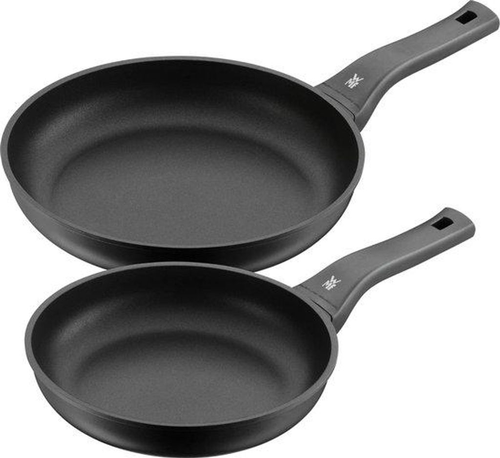 Induktions-Pfannenset, 2-teilig, 28+24cm, Aluminium, Kunststoffgriff