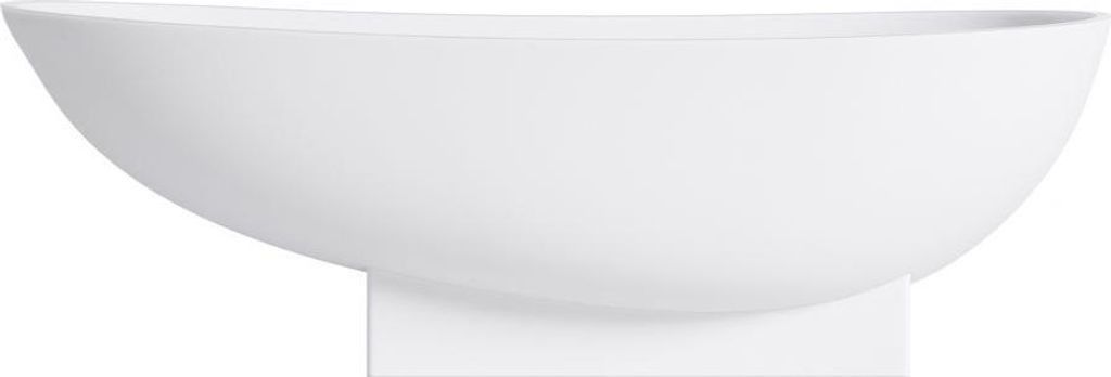 Steinberg Serie 490 Badewanne, freistehend, oval, 1800x820mm, SOLIDSurface, Mattweiß, 4908400W